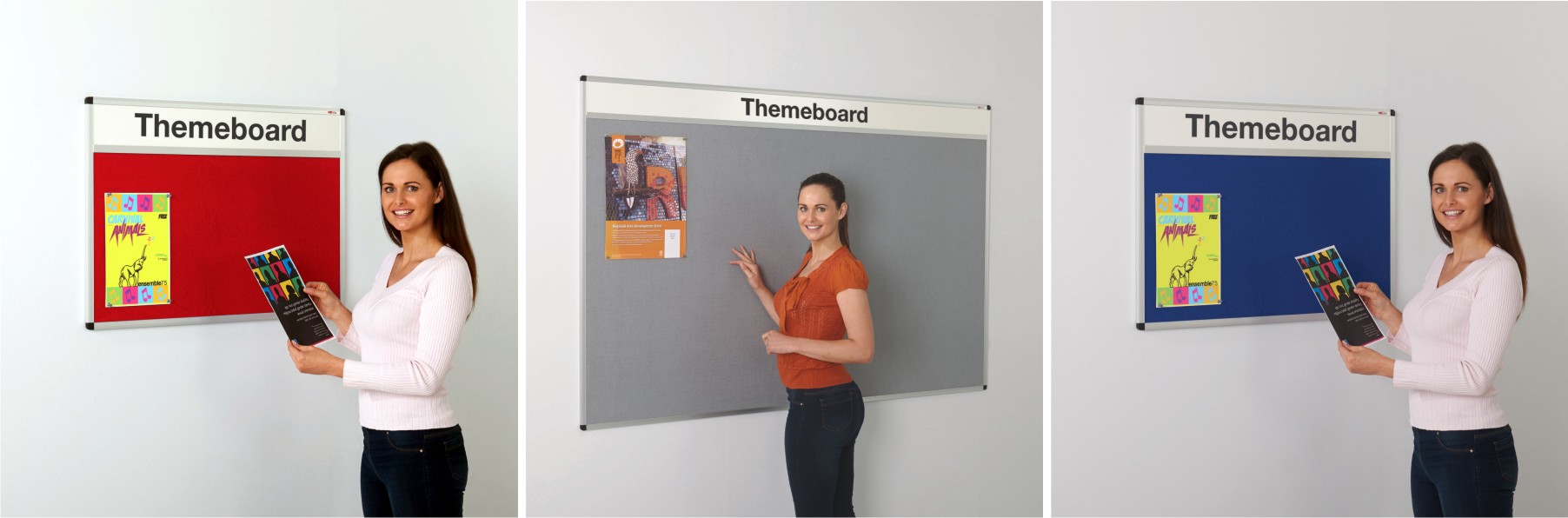 The Metro Aluminium Framed Felt Notice Board